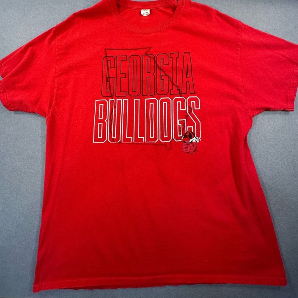 Unisex Hanes Red Georgia Bulldogs Short Sleeve Tee Size XL